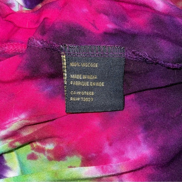 QED‎ London Tie-Dye Dress Size  Small Multicolour Pink High-Low Cut Maxi Tank - Picture 7 of 7